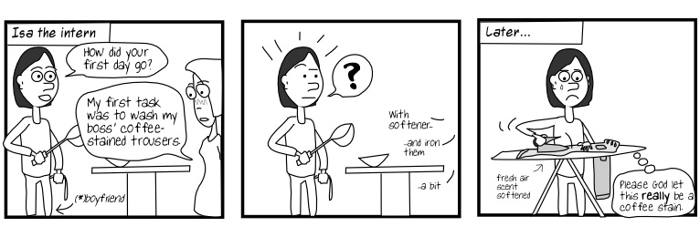 3-Panel Comic: Isa the intern (2)